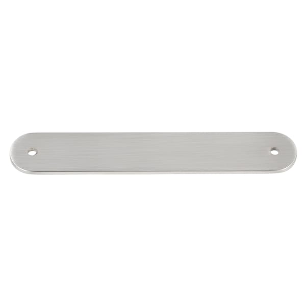Gliderite Hardware 6 in. Satin Nickel Rounded Back Plate 5-1/16 in. Center to Center - 6343-128-SN 6343-128-SN-1 - main